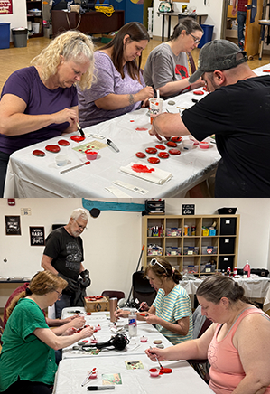 Painting Ladybugs